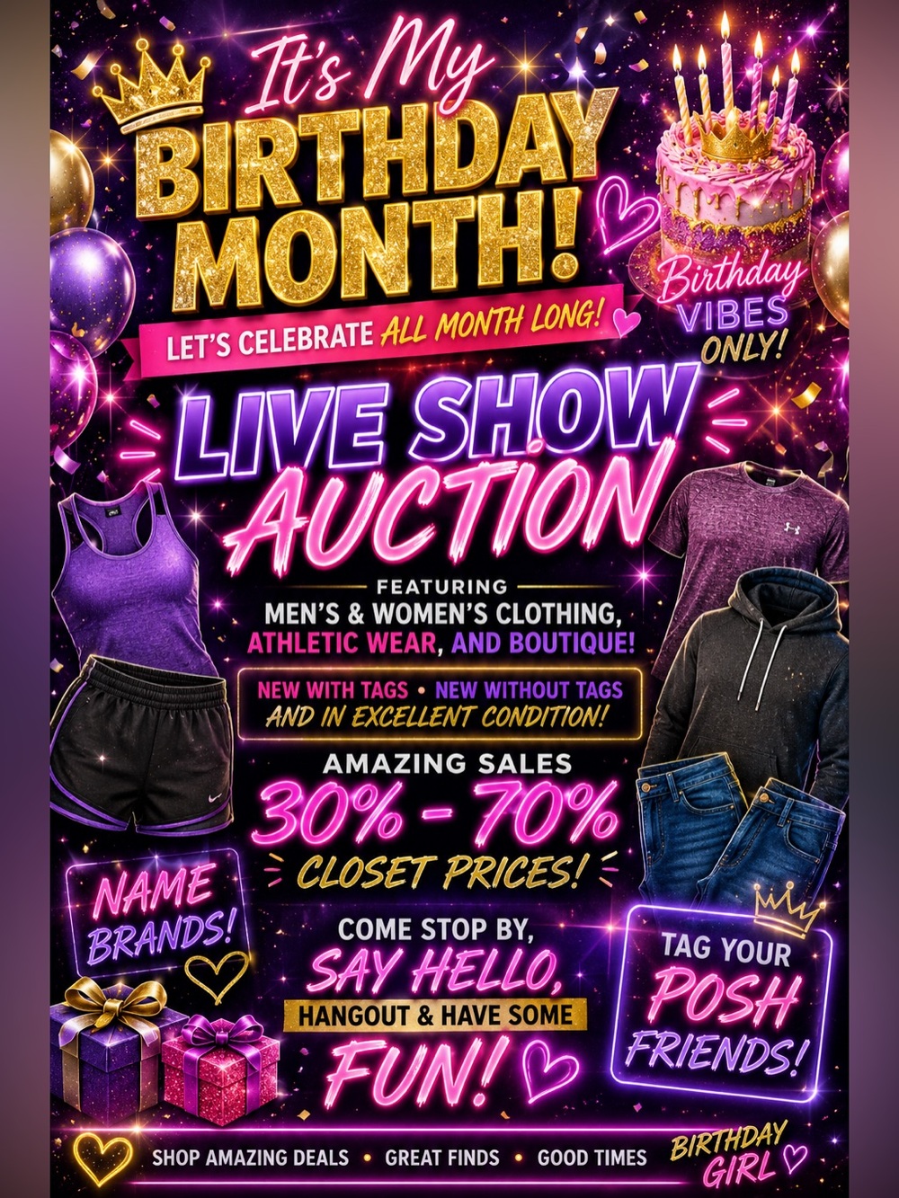 Blingurnewfashw Ashley is LIVE ๐๐๐โ๏ธ B-Day Celebration - Picture 1 of 10